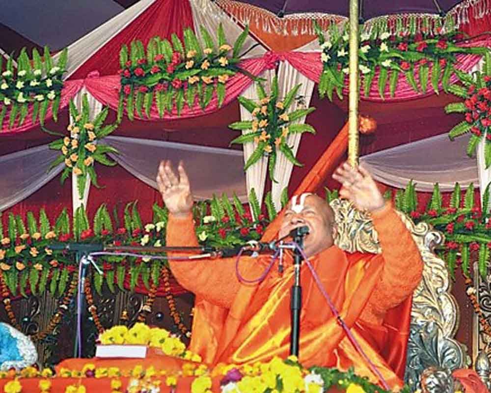 statement about bharatiya janata party and ram mandir in ayodhya given by rambhadracharya in basti 
