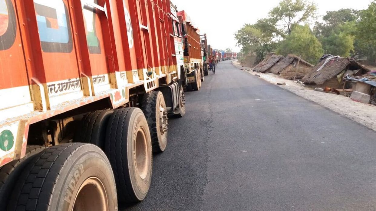 15 km long Jam  on the highway 