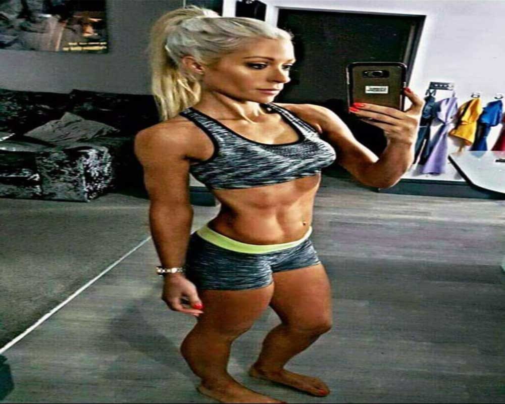 a mother of five children with figure like a model
