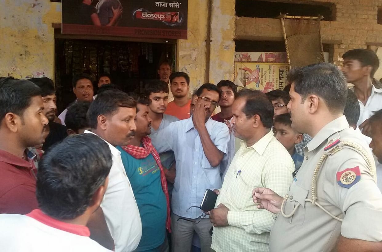 Three businessmen, including firing at grocery