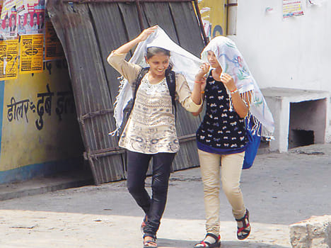 All suffering from heat