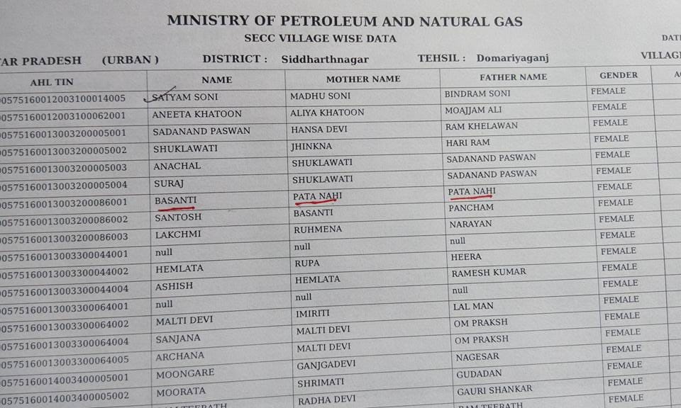 Ujjawala scheme eligibility list manipulation
