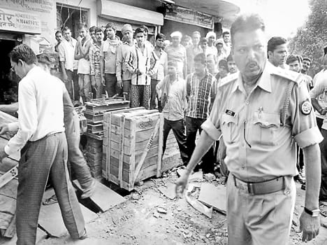 Orai removed encroachments on road