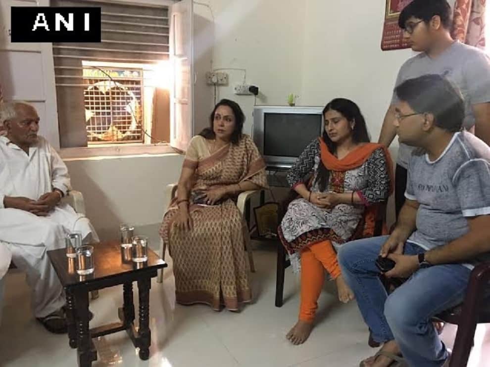 hema malini meet sp mukul dwivedi family