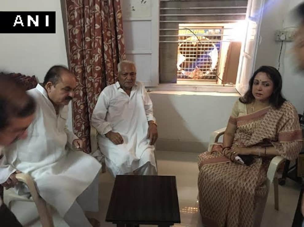 hema malini meet sp mukul dwivedi family
