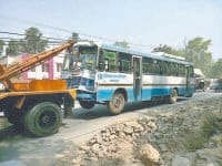 Heart attack on a moving bus driver, survived passenger