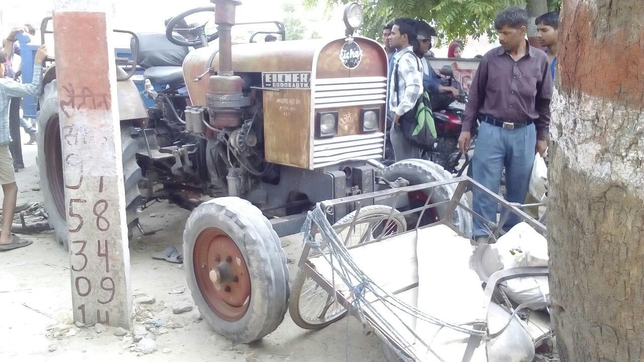 villager angry due to road accident in haridwar