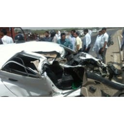 accident in car and canter, a couple dead in hisar
