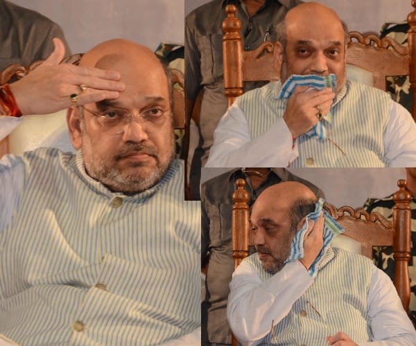 Amit Shah in a conference in Lucknow.