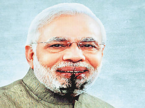 Congressmen granddaughter Modi soot on billboards