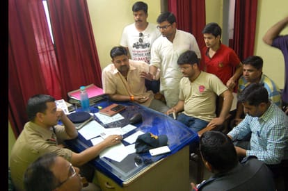 cpu inspector breaks bjp leader car