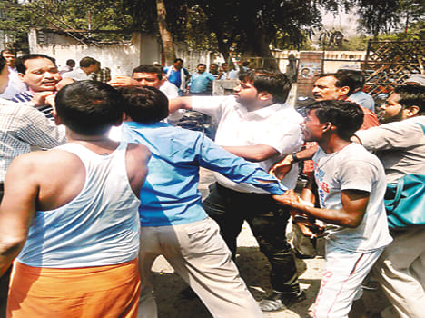 Councillor fought like cats on the street, beaten