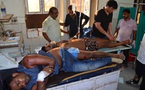 Eight people were shot , two killed