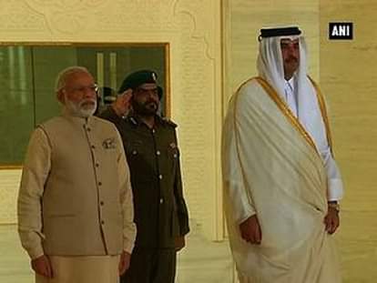 PM Modi receives ceremonial welcome at Emiri Diwan