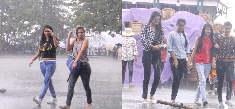 high temperature whole day, in evening rain give relief 