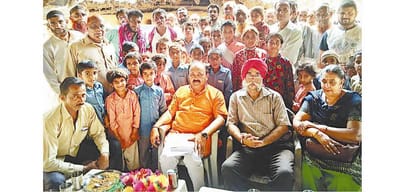 cps mansa ram laid foundation stone for kamheri primary school