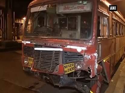 State transport bus hits four cars, 7 injured