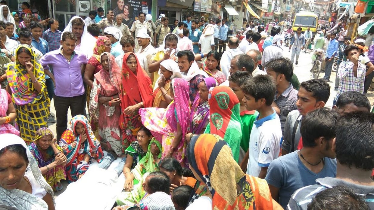The death of the young man on the road blockade