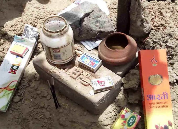 tunnal found in bernala, stairs found in bernala during digging of pond