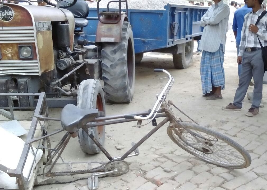 villager angry due to road accident in haridwar