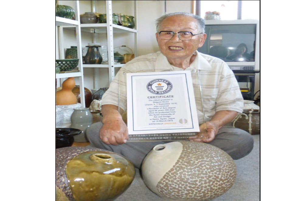 96 year old japanese man recognized as worlds oldest graduate