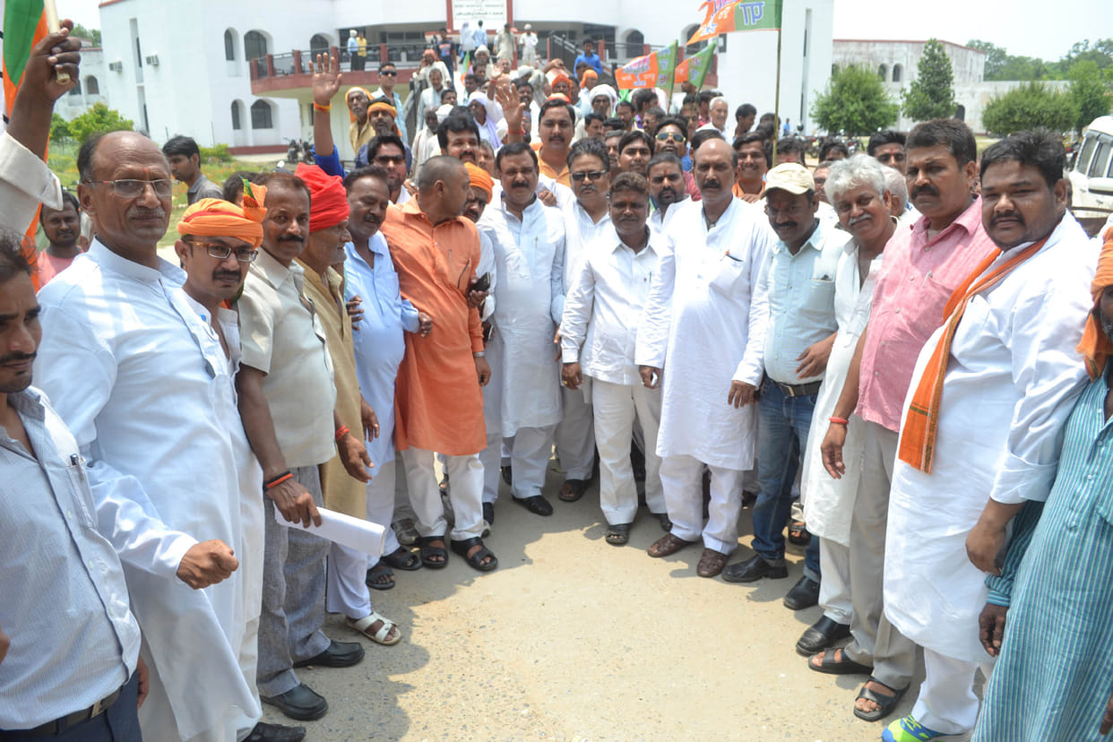 Mathura BJP's performance against violence