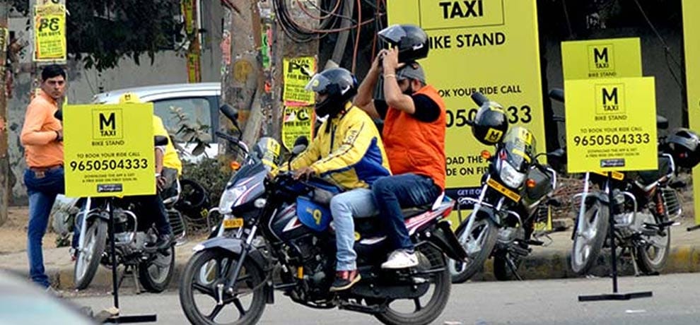 taxi bike in up will seen in new colour