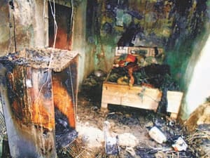 farmer home burn