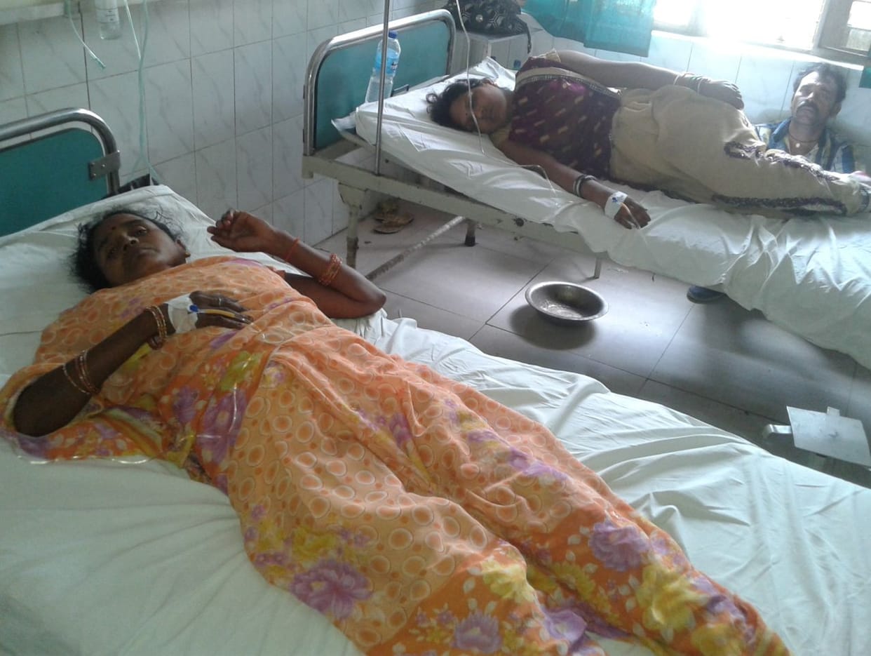 Four diarrhea patients admitted to district hospital