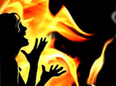 husband burn his wife