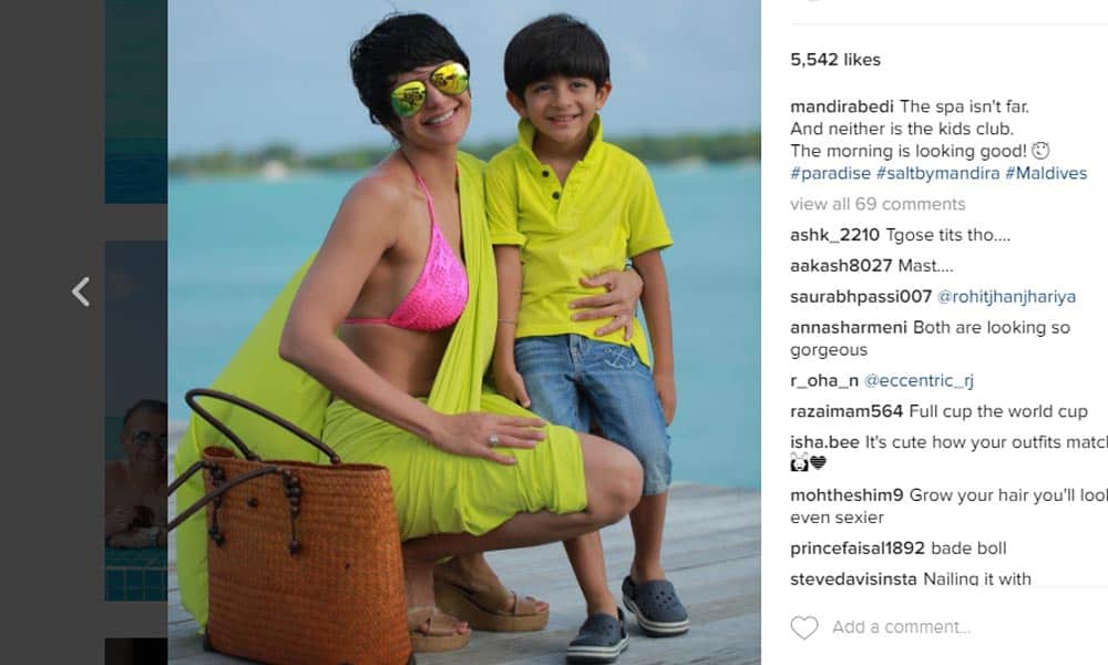 Vacation pictures of Mandira Bedi and her family