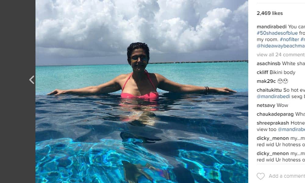 Vacation pictures of Mandira Bedi and her family