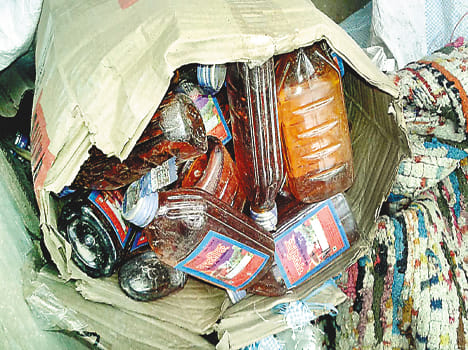 Cache of alcohol recovered from locked apartment