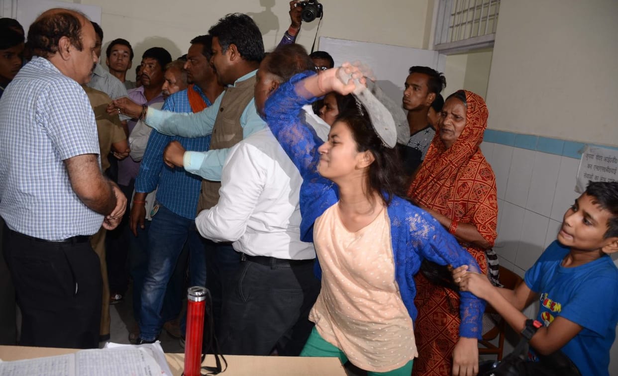entered the house beaten Teacher 