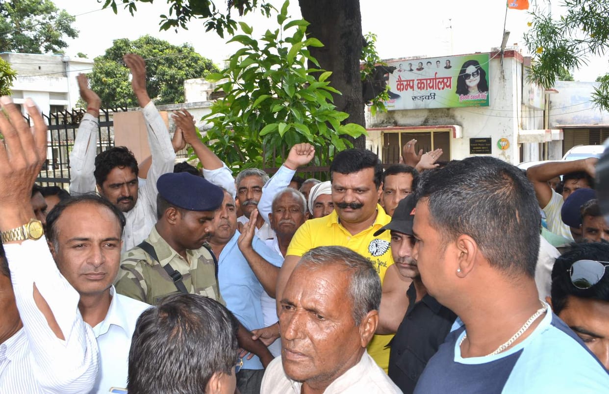 pranav singh champion, police seal the landhaura route.