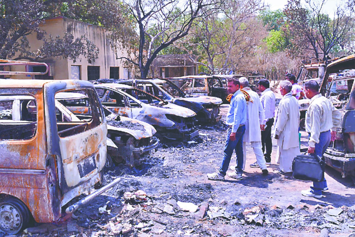 gas gun found from jawahar bagh not rocket launcher