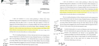 modi government wants details of babus of delhi govt, aap accuses lg of spying for pm modi