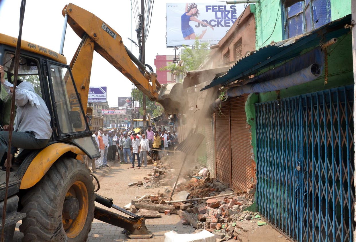 The demolition of illegal structures