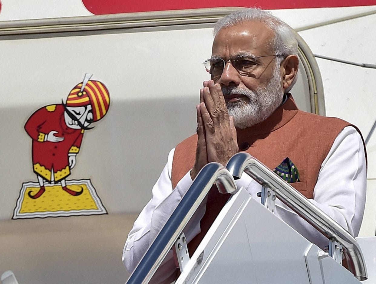 primeminister narendra modi reaches united states of amercia during 5 nation trip