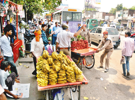 Empty roads, vehicles seized