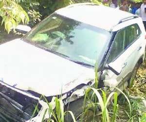 Tempo reflex after car collision, 11 injured