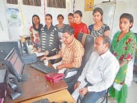 ug admisson, first day , students, internet problem, jind, harayana