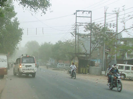 Tin and thatch flew in dust storm