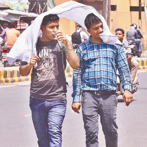 rain in morning, hot in noon