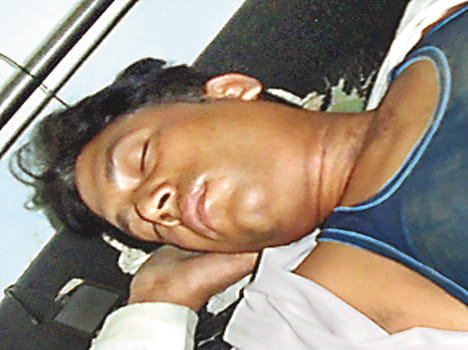 young man Jhrkhurani in Roadways bus 