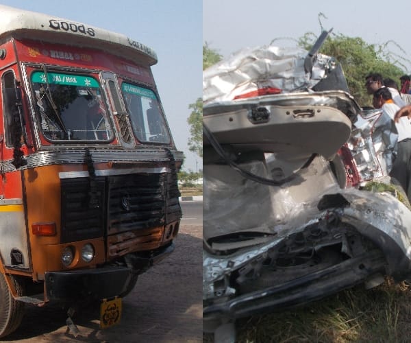 one died in an accident in BKT in Lucknow.
