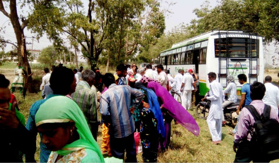 fatehabad private bus blast case sort outed after suspension of 9 police officers