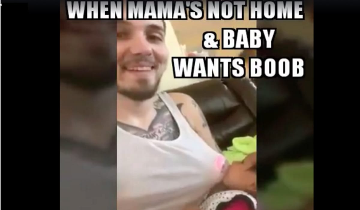 dad breastfeeds baby video viral on facebook