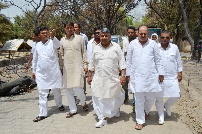 mp chaudhary babulal reached at jawahar bag 