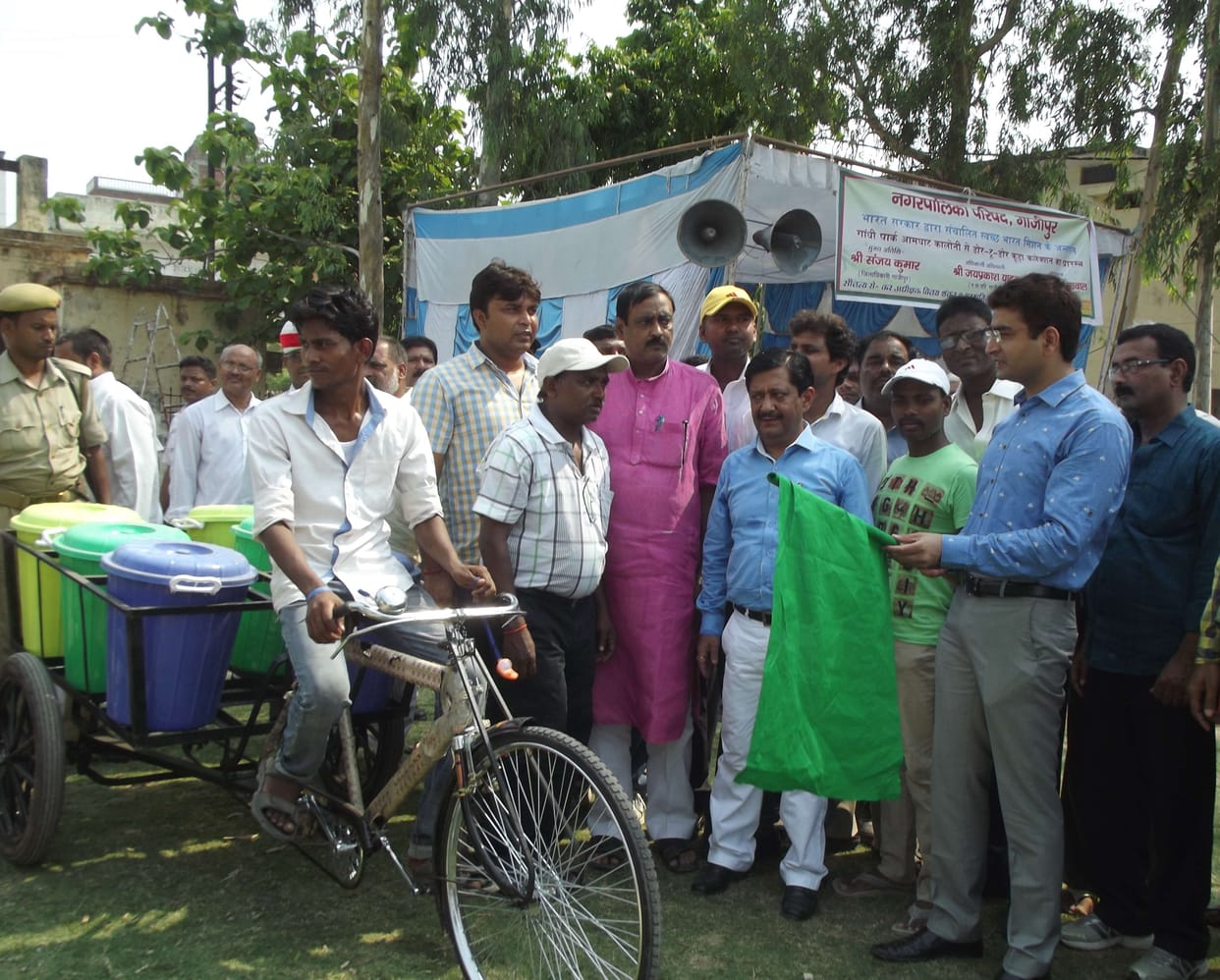 Door-to-door garbage collection campaign began